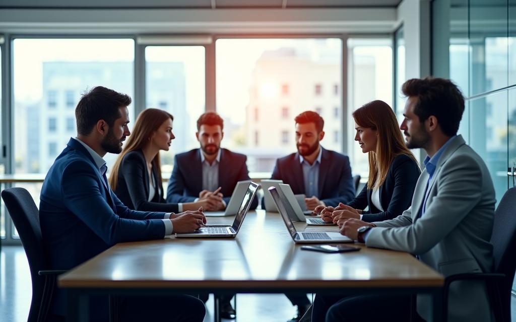 Jinji HR Solutionsの企業理念を象徴するチームミーティング